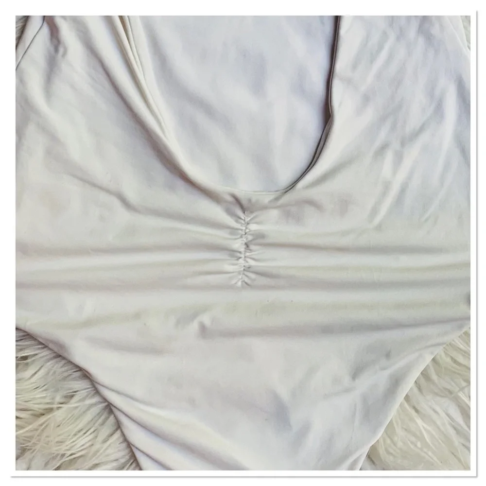 Spiritual Gangster Retreat One Piece Swimsuit White Gold Lettering Size Medium - Picture 4 of 9